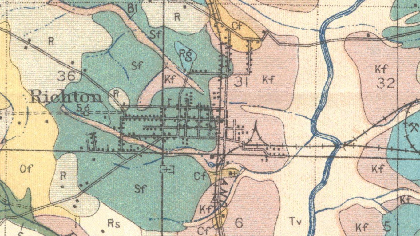 Richton Ms Map At Joanne Bender Blog Perry Co Richton 1922 1 